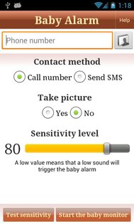 Baby Monitor 2.1.12. Скриншот 2