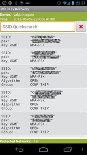 WiFi Key Recovery 0.0.8. Скриншот 1