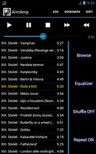 ArmAmp Music Player 1.19. Скриншот 1