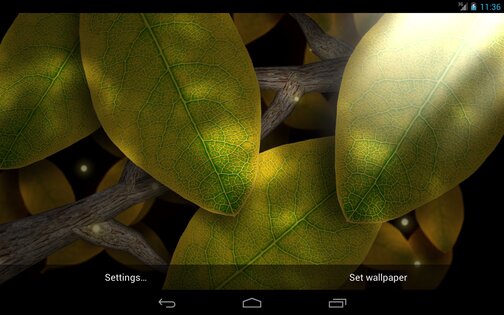Tap Leaves Free Live Wallpaper 2.0.1. Скриншот 4