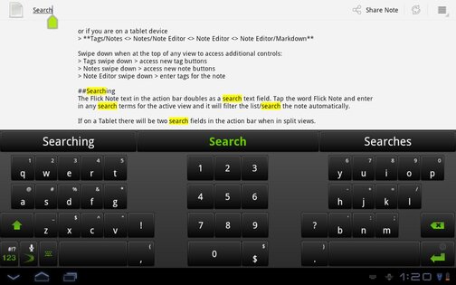 Flick Note 5.0.6. Скриншот 1