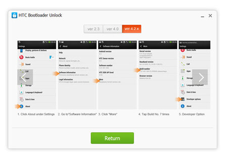Kingo HTC Bootloader Unlock 0.2.0.1819. Скриншот 2