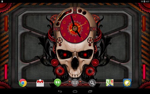 Steampunk Skull Clock Free 1.0. Скриншот 12
