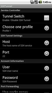 SSHTunnel 1.5.6. Скриншот 1