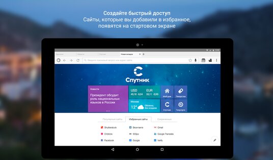 Спутник Браузер 1.3.3.166. Скриншот 7