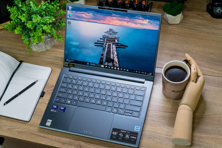 Солидный ноутбук для работы и ИИ: обзор Acer Swift Go 14 AI SFG14-75-77RL — Клавиатура и тачпад. 10