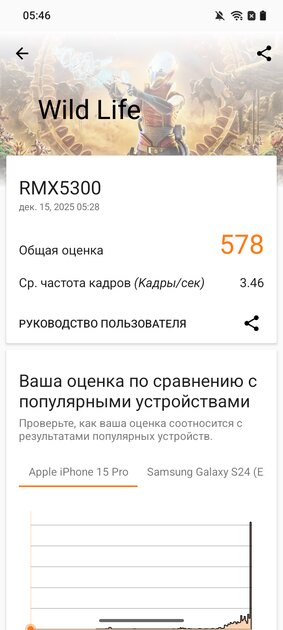Недорогой смартфон с ёмкой батареей и достойным дисплеем: обзор realme P3 Lite — Производительность и тесты. 9