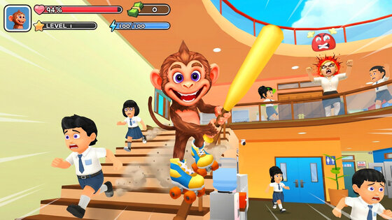 Monkey Student School Prank 1.0.12. Скриншот 11