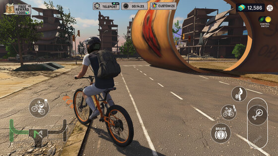 Bicycle Adventure Game: Go Up 1.1. Скриншот 3