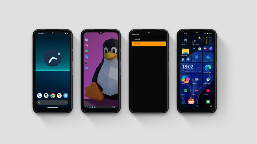 Представлен NexPhone — смартфон с двумя ОС: Windows 11 для ARM и Android