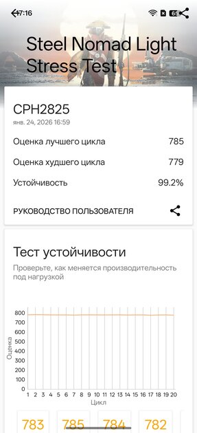 Сохраняет впечатления, выглядит стильно и не боится воды: обзор OPPO Reno15 5G — Производительность и тесты. 12