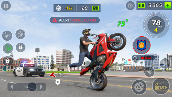 Moto Bike Stunt Wheelie Game 1.3. Скриншот 6