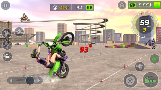 Moto Bike Stunt Wheelie Game 1.3. Скриншот 7