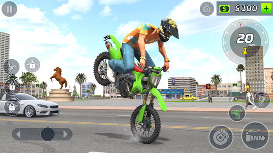 Moto Bike Stunt Wheelie Game 1.3. Скриншот 16