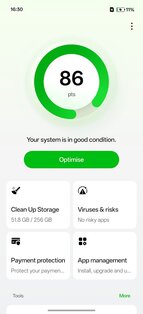ColorOS Phone Manager 16.18.0. Скриншот 1