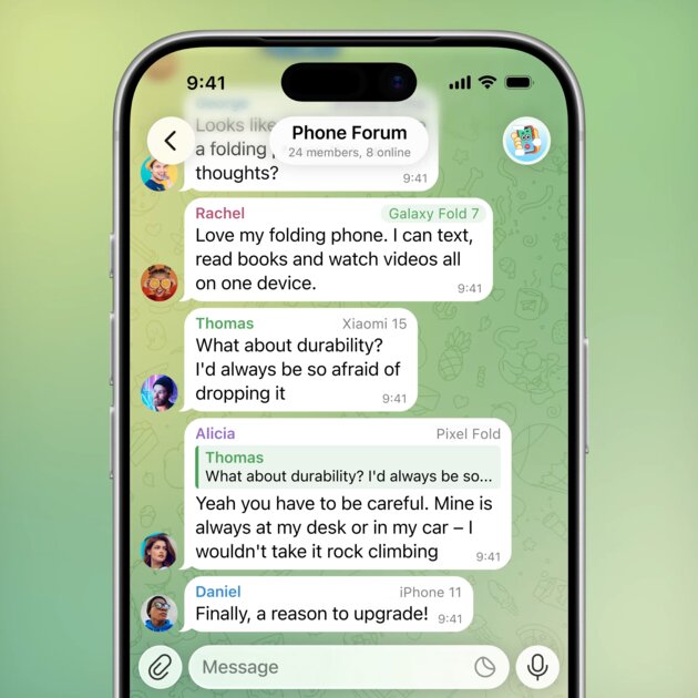 Запрет на копирование в чатах, изменение GIF и многое другое: для Telegram вышло крупное обновление