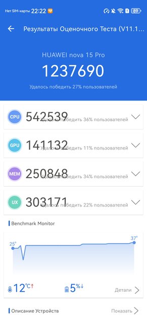 Молодежный предфлагман: обзор HUAWEI nova 15 Pro. Стоит ли он своих денег? — Производительность и тесты. 14