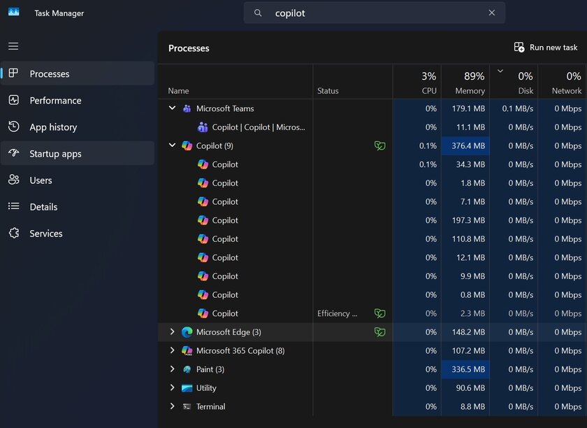 Новый Copilot для Windows 11 потребляет больше ОЗУ: в него встроили полноценный Edge