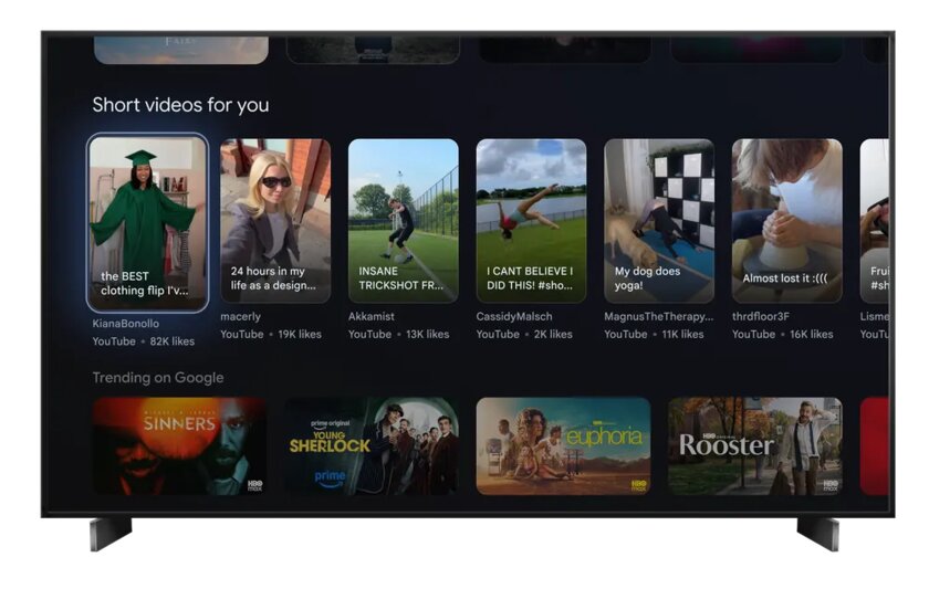 Google TV получил крупное обновление: вертикальные ролики, генерация изображений и Google Photos
