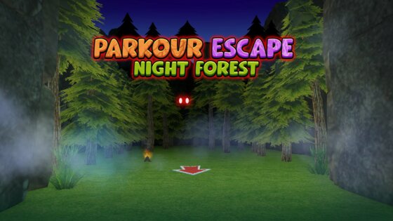 Parkour Escape: Night Forest 1.13. Скриншот 5