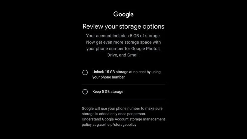 Без номера телефона дадут только 5 ГБ: Google урезает бесплатное хранилище для новых аккаунтов