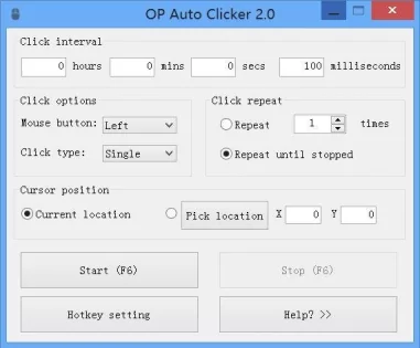 OP Auto Clicker 4.1. Скриншот 2