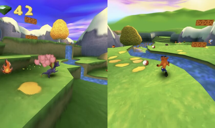 Моддеры сделали «Spyro 3» мультиплеерной игрой с участием Крэша Бандикута