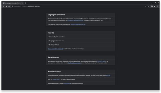 Ungoogled Chromium. Скриншот 3