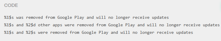 Google Play начнёт предупреждать пользователей об удалении из магазина установленных приложений