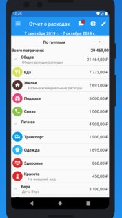 Бюджет, учет расходов, доходов 1.2.5. Скриншот 2