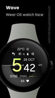 Wave: циферблат для Wear OS 1.8.5. Скриншот 1