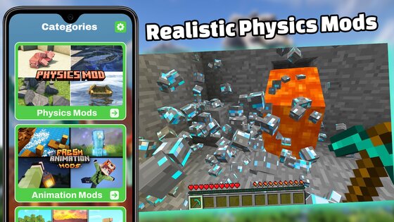 Mod Realistic Physic Minecraft 8. Скриншот 11