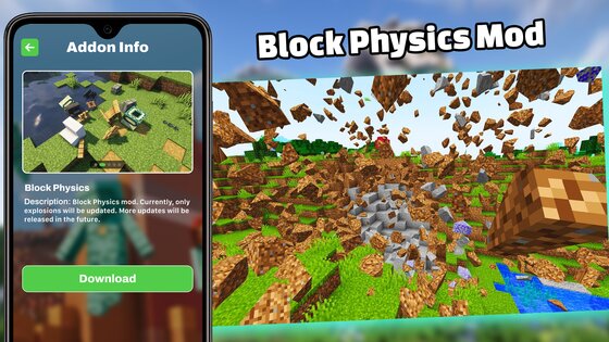 Mod Realistic Physic Minecraft 8. Скриншот 13