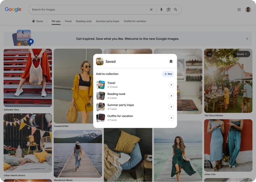В честь 25-летия Google обновила интерфейс «Картинок»: больше похоже на Pinterest