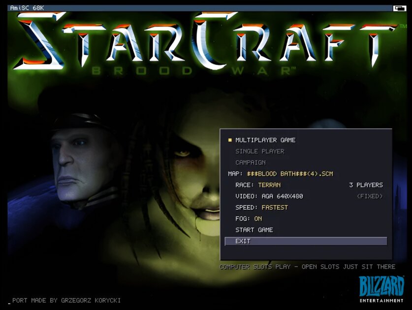 Порт StarCraft: Brood War для Amiga — представлена альфа-версия AmiSC