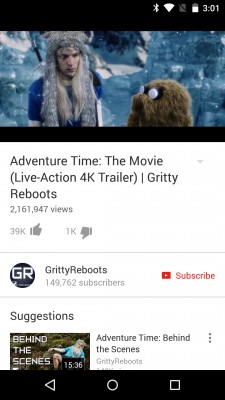 В YouTube для Android появились опции для поиска 4K-видео