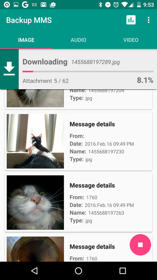 Backup MMS 1.21. Скриншот 3
