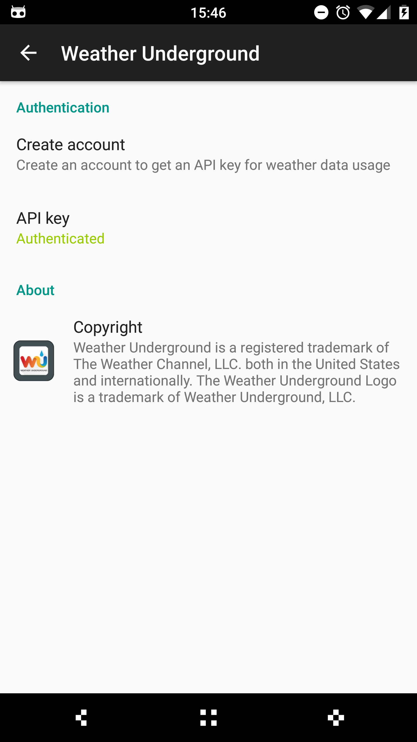 WU CM Weather Provider 1.1. Скриншот 3