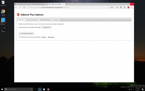 Расширения AdBlock и AdBlock Plus теперь работают в Microsoft Edge