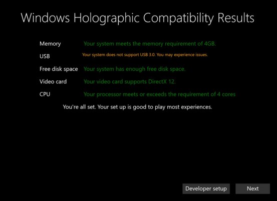 Стали известны минимальные требования Windows Holographic для ПК