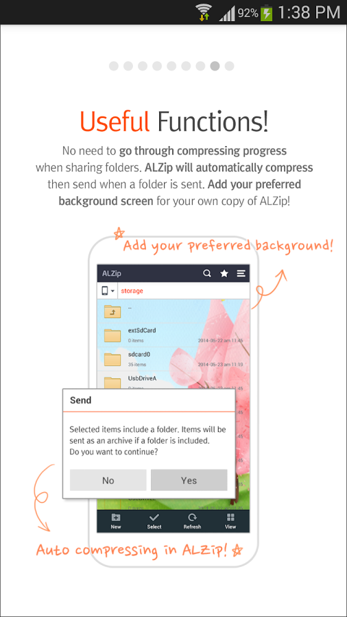 ALZip File Manager 1.11.0.2. Скриншот 7