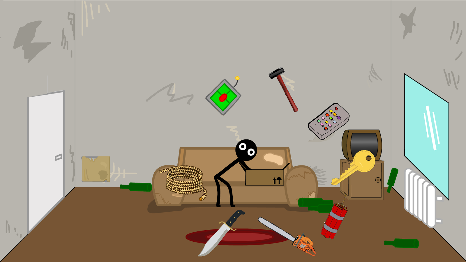 Stickman dormitory 1.1. Скриншот 1