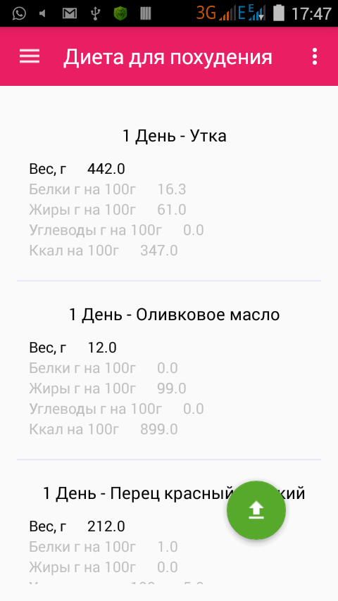 Диета для похудения 1.0. Скриншот 6