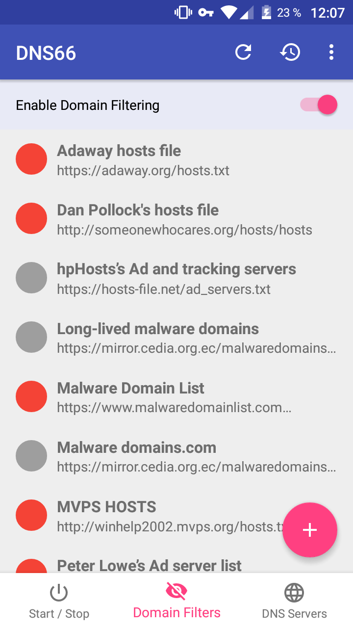 DNS66 0.6.8. Скриншот 2