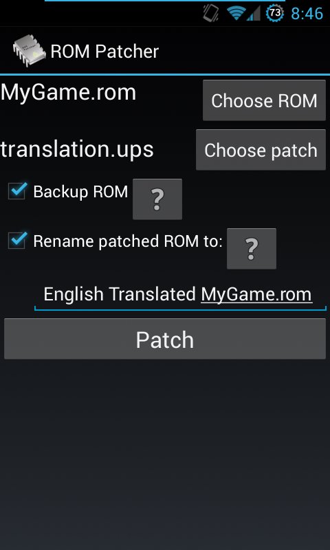 ROM Patcher 2.16. Скриншот 1