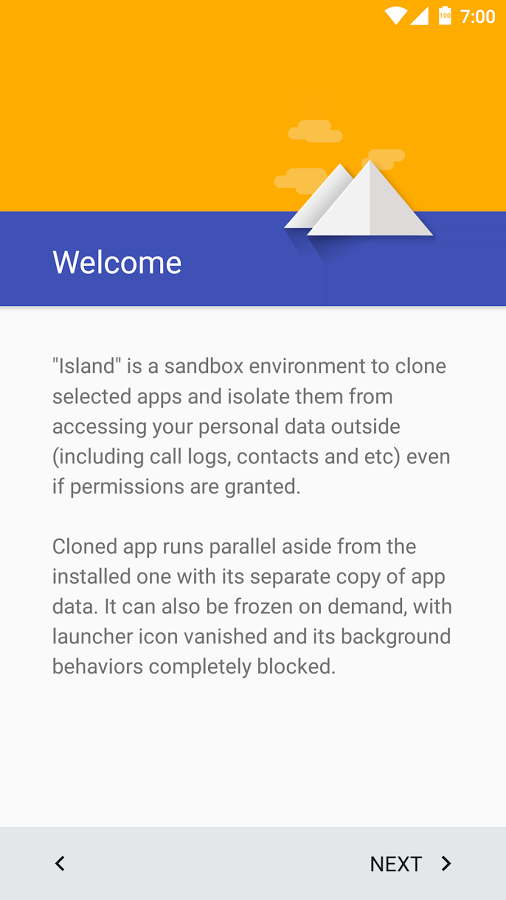Island – среда для запуска приложений 6.4.2. Скриншот 1