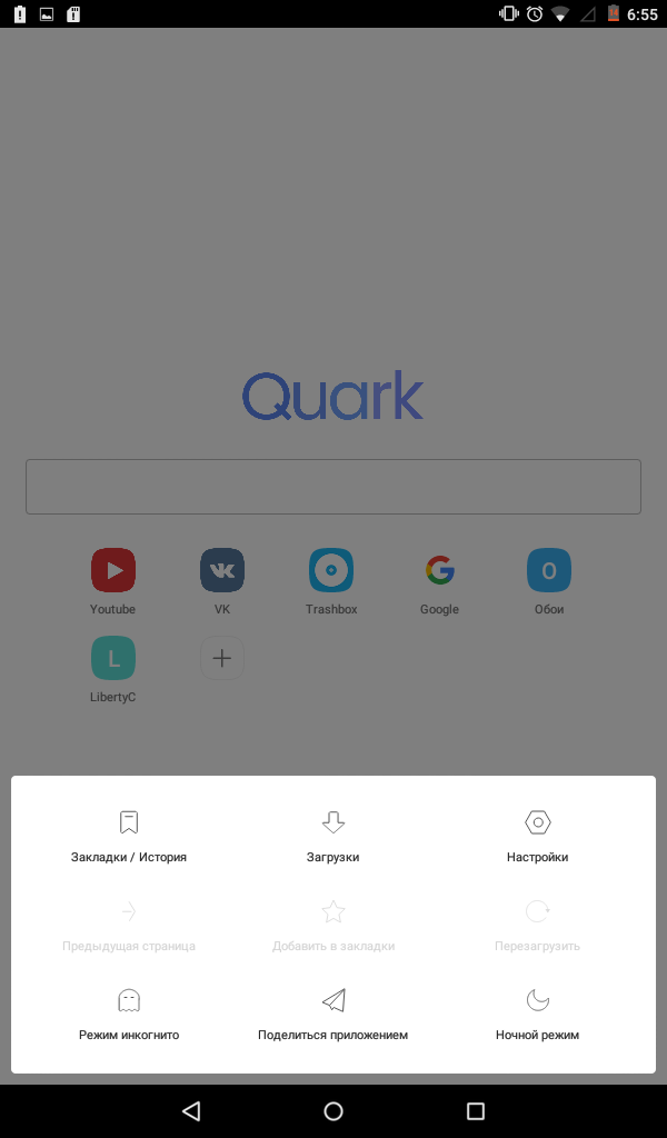 Quark Browser 10.15.6.1131. Скриншот 4
