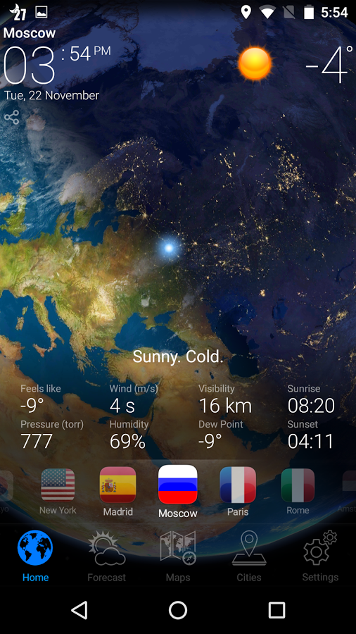 Weather Now 0.3.74. Скриншот 3