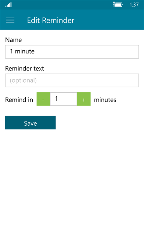 One tap reminders 1.1.12.0. Скриншот 5