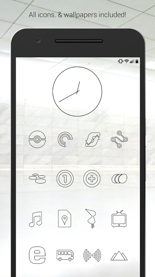 Lines Dark – Icon Pack 3.7.5. Скриншот 1